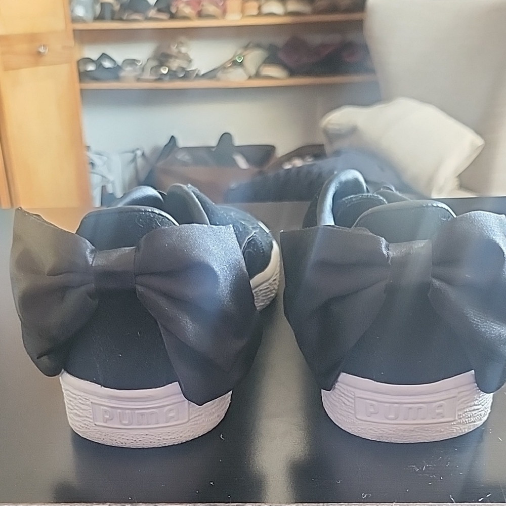 Puma Satin Bow Black Sneakers